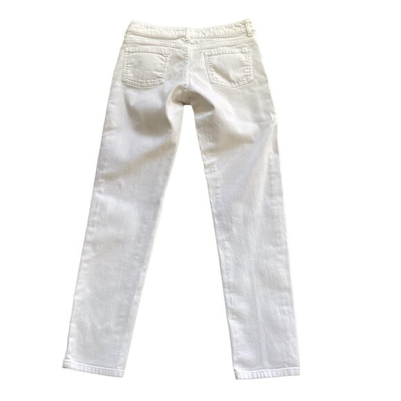 Garnet Hill Classic 5-Pocket Slim Straight Jeans Sz 2 (29x30") White #180i - Picture 8 of 11